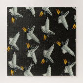 vintage Space Shuttle-patroon Legpuzzel (Horizontaal)