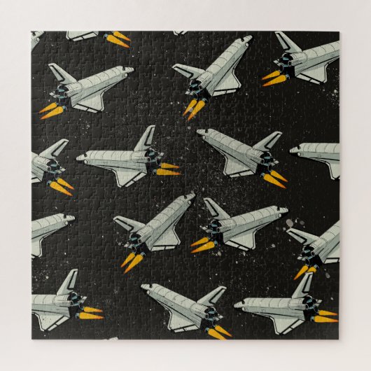 vintage Space Shuttle-patroon Legpuzzel (Verticaal)