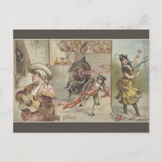 Vintage Spain Briefkaart (Voorkant)