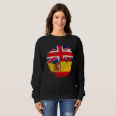 Vintage Spanish with British Flag Roots Spain Trui (Voorkant volledig)