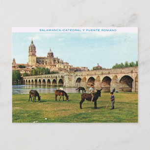 Vintage Spanje, Salamanca, Kathedraal Briefkaart