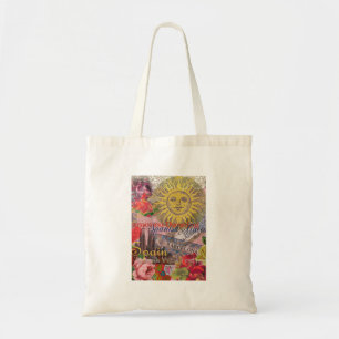 Vintage Spanje Zonneschijn Reis Collage Retro Euro Tote Bag