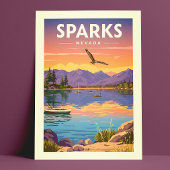 Vintage Sparks Nevada Briefkaart