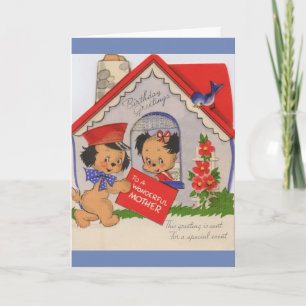 Vintage - speciale bevalling voor moeder, kaart