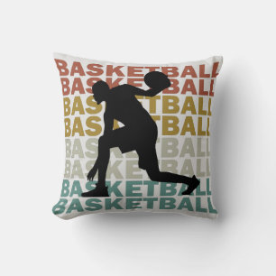 Vintage Speler Basketbal Kussen