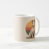 Vintage Sphynx Kat Moeder Retro Kunst Koffiemok (Voorkant rechts)