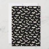 Vintage spider webs bats skull face Halloween Kaart (Achterkant)