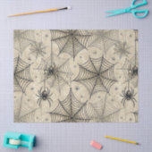Vintage Spiders and Webs Halloween Pattern Tissuepapier (Craft)