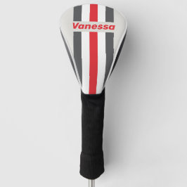 Vintage Split Wingtip Pin Gestreepte met Naam Golfheadcover