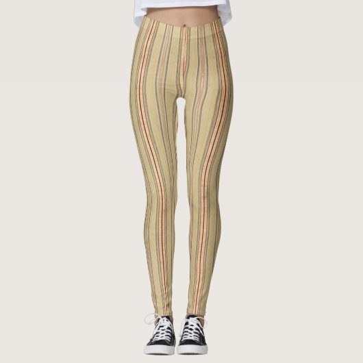 Vintage spoelhuls met strippen leggings (Voorkant)