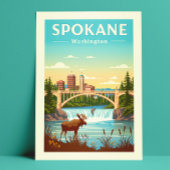 Vintage Spokane Washington Briefkaart