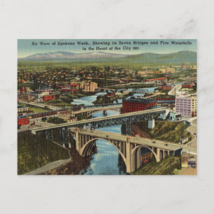 Vintage, Spokane, Washington Briefkaart