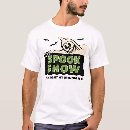 vintage Spook Show 1950-kunst Poster T-shirt (Voorkant)
