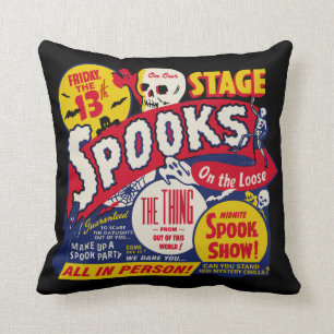 Vintage Spook Show Poster Art Pillow Kussen