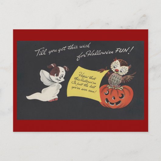Vintage Spooky Halloween 10 Briefkaart (Voorkant)