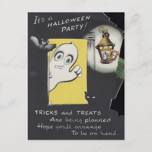 Vintage Spooky Halloween 3 Briefkaart (Voorkant)