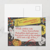 Vintage Spooky Halloween 4 Briefkaart (Voorkant / Achterkant)