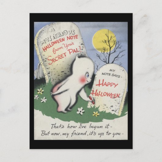 Vintage Spooky Halloween 7 Briefkaart (Voorkant)