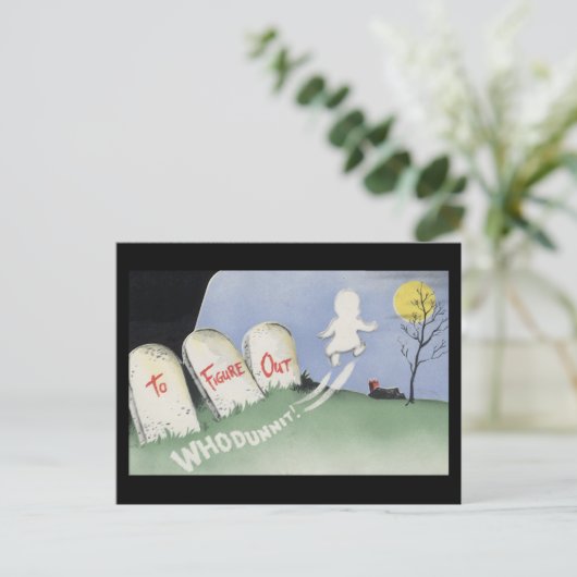 Vintage Spooky Halloween 8 Briefkaart (Staand voorkant)