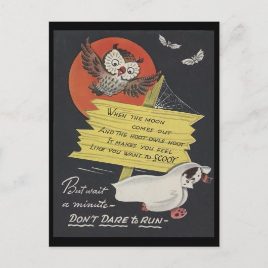 Vintage Spooky Halloween 9 Briefkaart (Voorkant)