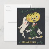 Vintage Spooky Halloween Briefkaart (Voorkant / Achterkant)