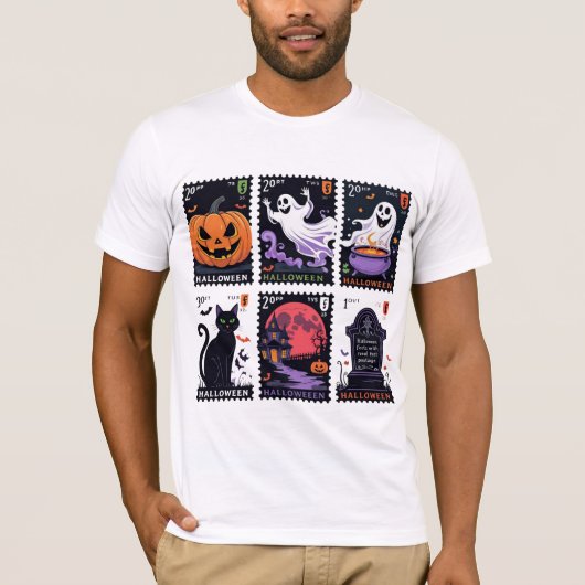 Vintage Spooky Halloween T-shirt (Voorkant)