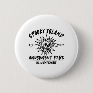 Vintage Spooky Island Est 2002 Pretpark Isla Ronde Button 5,7 Cm
