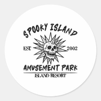 Vintage Spooky Island Est 2002 Pretpark Isla Ronde Sticker