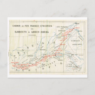 Vintage, Spoorweg? franco_Ethiopische Briefkaart