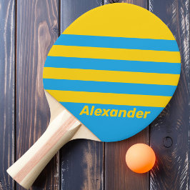 Vintage Sport Aqua Reef Strepen met Naam Tafeltennisbatje