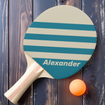 Vintage Sport Aquamarine Strepen met Naam