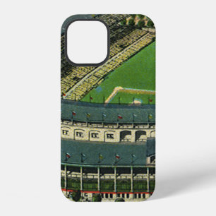 Vintage sport baseballstadion, luchtfoto iPhone 12 hoesje