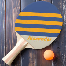 Vintage Sport Blau Crush Sunset Strepen met Naam