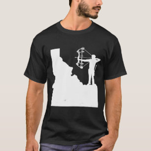 Vintage sport boogschutter Kunst Idaho Map Archer T-shirt