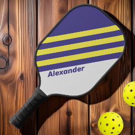 Vintage Sport Electric Citroen Grape Strepen Naam Pickleball Paddle