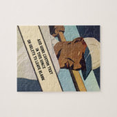 Vintage Sport Honkbal Batter, Gestileerde Kunst Legpuzzel (Horizontaal)