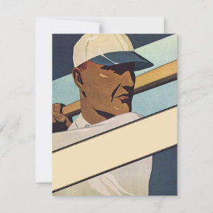 Vintage sport honkbal slagman, gestileerde kunst