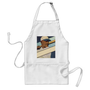 Vintage sport honkbal slagman, gestileerde kunst standaard schort