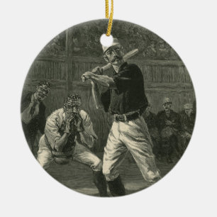 Vintage sport, honkbalspelers door Thulstrup Keramisch Ornament
