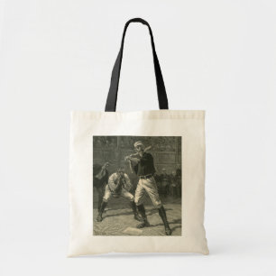 Vintage sport, honkbalspelers door Thulstrup Tote Bag