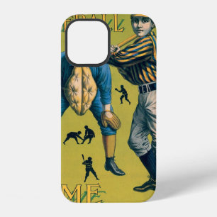 Vintage sport honkbalspelers tijdens de thuiswedst iPhone 12 hoesje