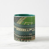 Vintage sport honkbalstadion, luchtfoto mok (Midden)