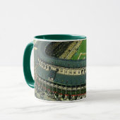 Vintage sport honkbalstadion, luchtfoto mok (Voorkant links)