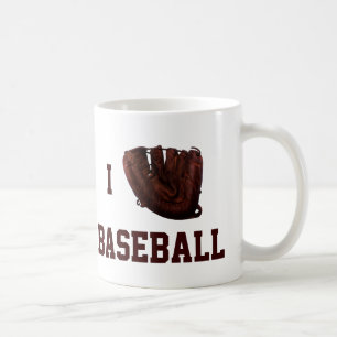 Vintage Sport, Ik hou van honkbal, Ik handschoen h Koffiemok