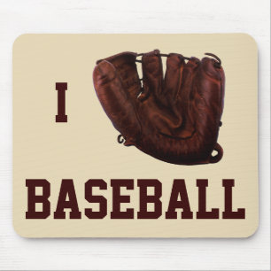 Vintage Sport, Ik hou van honkbal, Ik handschoen h Muismat