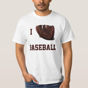 Vintage Sport, Ik hou van honkbal, Ik handschoen h T-shirt