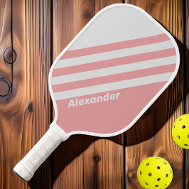 Vintage Sport Kiss Strepen met Naam Pickleball Paddle