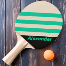 Vintage Sport Midnight Mint Strepen met Naam