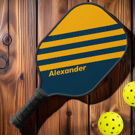 Vintage Sport Moonlit Tide Dubbele Strepen met Naa Pickleball Paddle