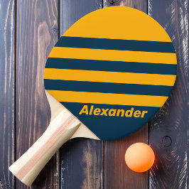Vintage Sport Moonlit Tide Dubbele Strepen met Naa Tafeltennisbatje